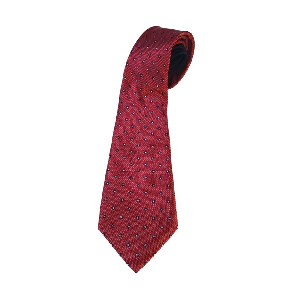 Tommy Hilfiger Mens‎ Tie Necktie Designer Luxury 2-Tone Red Blue White Floral